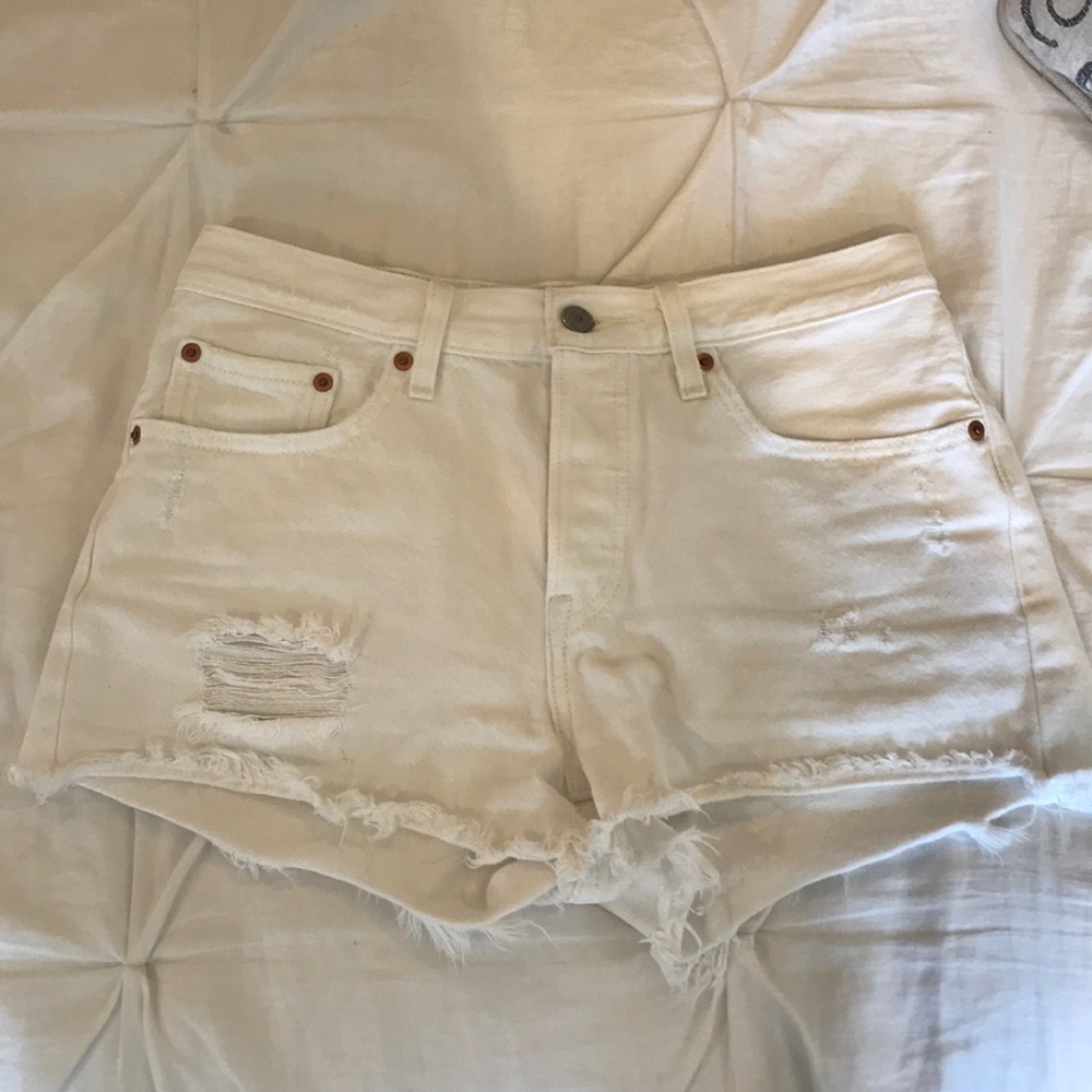 Levi 501 White Short